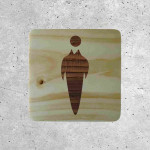 Original Wooden Men's Restroom Door Sign