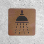 Wooden Bathroom Door Sign
