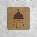 Wooden Bathroom Door Sign