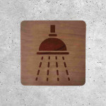 Wooden Bathroom Door Sign