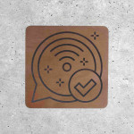 Signalétique en Bois - Zone Wi-Fi Disponible