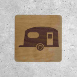 Panneau en Bois Camping-Car - Indicateur de Zone de Caravane