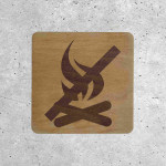 Wooden No Fire Sign - Campfire-Free Zone