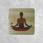 Enseigne en Bois Yoga - Signalétique d'Espace de Méditation