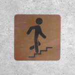 Wooden Stairway Access Sign - Climbing Signage