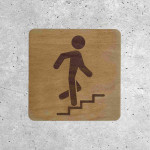 Wooden Stairway Access Sign - Climbing Signage