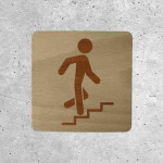 Wooden Stairway Access Sign - Climbing Signage
