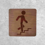 Wooden Stairway Access Sign - Climbing Signage