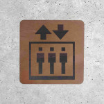 Panneau en Bois Ascenseur - Indicateur de Montée et Descente 
