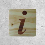 Enseigne en Bois Info - Signalétique de Point d'Information