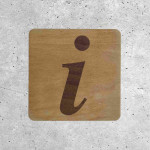 Enseigne en Bois Info - Signalétique de Point d'Information