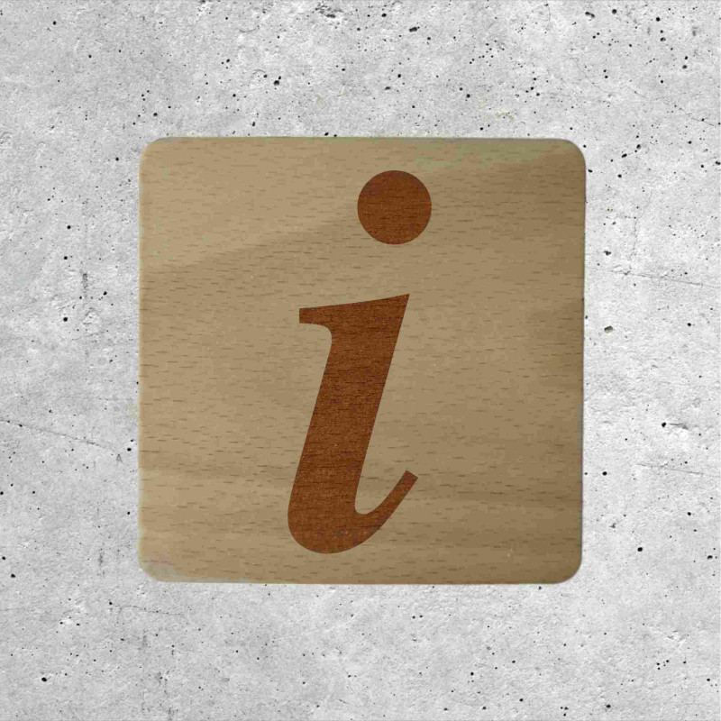 Enseigne en Bois Info - Signalétique de Point d'Information
