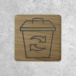 Panneau en Bois - Point de Collecte Recyclable