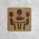 Wooden Signage Panel - Meeting Room