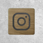 Plaque en Bois - Réseaux Sociaux Instagram