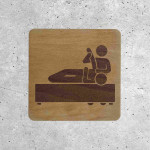 Signalétique en Bois - Icône de Kinésithérapie