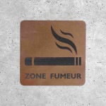 Panneau en Bois - Zone Fumeur