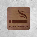 Panneau en Bois - Zone Fumeur