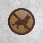 Panneau en Bois - Interdit aux Chiens