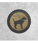 Wooden Sign - Dog on Leash Required
