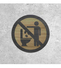 Signalétique Bois - WC : Ne Rien Jeter