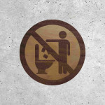 Signalétique Bois - WC : Ne Rien Jeter