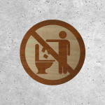 Signalétique Bois - WC : Ne Rien Jeter