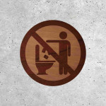 Signalétique Bois - WC : Ne Rien Jeter
