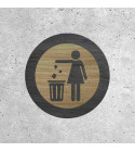 Wooden Sign - Please Dispose of Your Waste Here