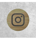 Signalétique Bois - Réseaux Sociaux Instagram