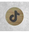 Signalétique Bois - Réseaux Sociaux TikTok