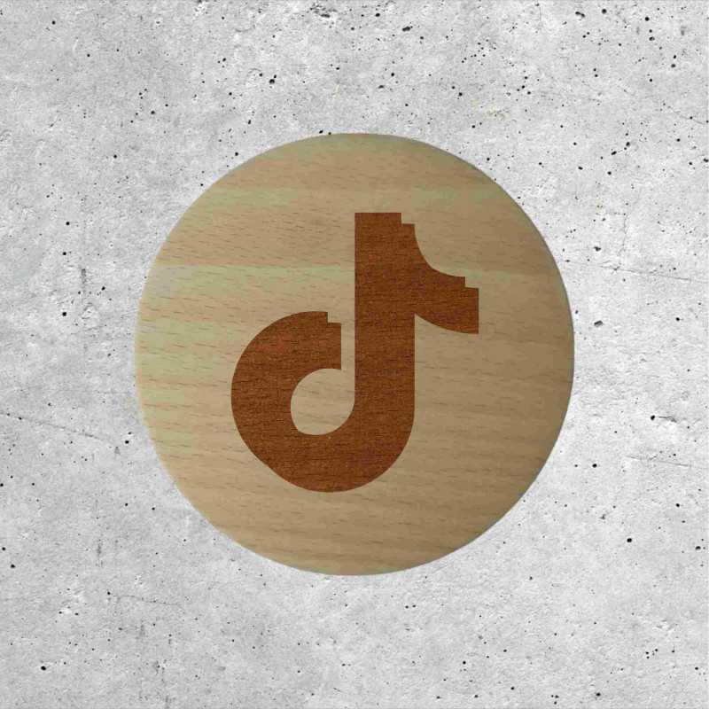 Wood Signage - TikTok Social Networks