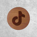 Wood Signage - TikTok Social Networks