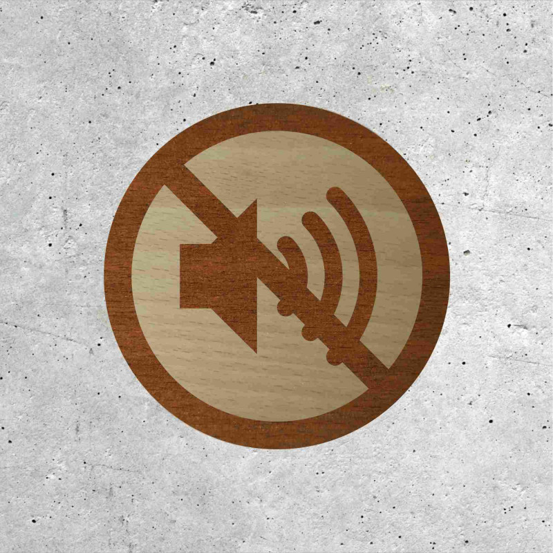 Signalétique Bois - Silence Obligatoire