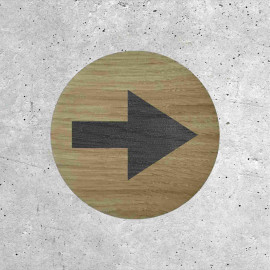Wooden Sign - Right / Left Direction Arrow