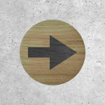 Panneau en Bois - Flèche de Direction Droite / Gauche