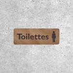 Signalétique Bois - Toilettes pour Dames