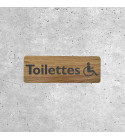 Signalétique Bois - Toilettes PMR (Personnes à Mobilité Réduite)