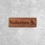 Signalétique Bois - Toilettes PMR (Personnes à Mobilité Réduite)