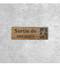 Plaque en Bois - Sortie de Secours