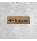 Wooden Entry Sign with Left Arrow