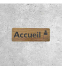 Welcome Wooden Sign with Reception Icon