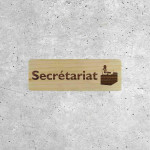 Signalétique Bois Secrétariat - Design Professionnel