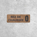 Panneau en Bois Rez de Chaussée - Indicateur d'Étage