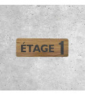 Panneau en Bois Étage 1 - Indicateur d'Étage