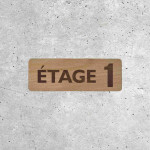 Panneau en Bois Étage 1 - Indicateur d'Étage