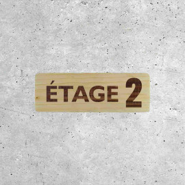 Panneau en Bois Étage 2 - Indicateur d&#039;Étage