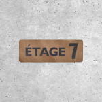 Panneau en Bois Étage 7 - Indicateur d'Étage