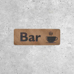 Wooden Bar Sign - Coffee Cup Signage