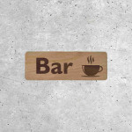 Wooden Bar Sign - Coffee Cup Signage